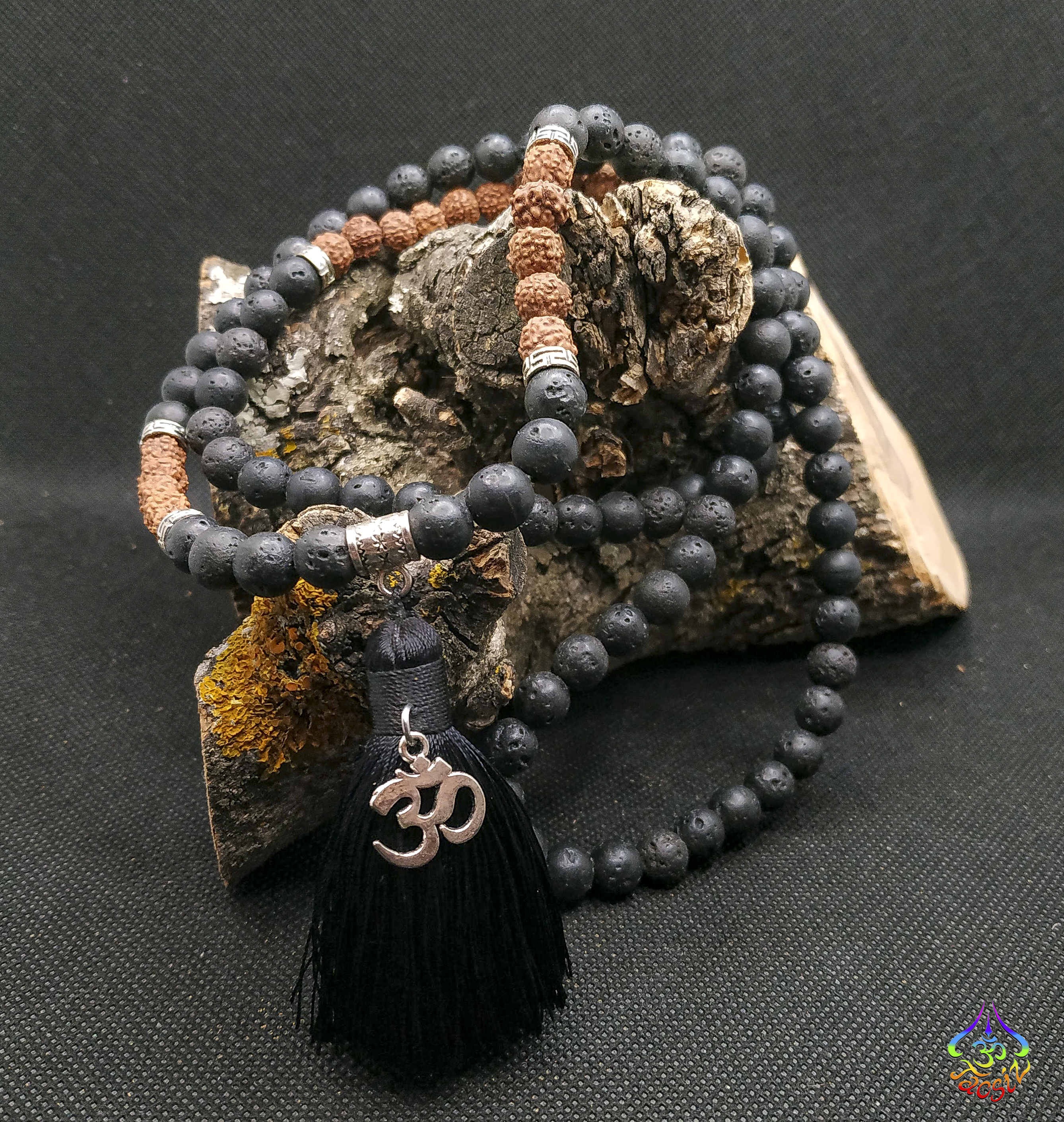 Japa mala Rudrasksha y Lava
